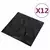 Zidne panele 12 pcs Dijamant crna 50 x 50 cm XPS pjena
