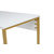 Hanah home Radni sto 240x74x60?cm Belo-Zlatni