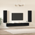 TV Jedinice Zidne 4 pcs Crni hrast Konstruirano drvo