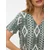 VERO MODA Bluza VMMYMILO  temno zelena / bela