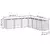 Vrtna sadilica plava siva 160 x 160 x 53 cm PP