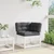 Kutna vrtna sofa s jastucima bijela 73 x 73 x 78 cm od borovine