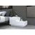 Hanah Home noćni ormarić Kayra, 70 cm, beli