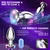 SuperLove Powerful Glowing Vibrating Metal Butt Plug with Remote & App Medium