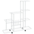 Stalak za cvijeće s kotačima 94,5 x 25 x 92,5 cm bijeli metalni