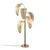 Aberto Design Podna lampa Palm 13925 , 71 x 71 x 157 cm, 5 x E14, 250 cm Kabl,, Zlatne boje