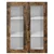 Vidaxl Stenski stekleni omarica LUCCA Dimljen hrast 80 x 31 x 100 cm