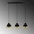 Opviq Luster Yildo-M-6879, 67x17x111cm, IP20, Crno-zlatne boje