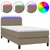 Vidaxl Box spring postelja z vzmetnico LED taupe 80x200 cm blago