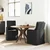Trpezarijske stolice 2 pcs Crna 57 x 67 x 98 cm tkanina
