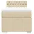 Vidaxl Box spring postelja z vzmetnico krem 90x200 cm blago