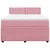 Vidaxl Box spring postelja z vzmetnico roza 140x200 cm žamet