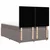 vidaXL Box spring postelja z vzmetnico taupe 140x190 cm blago