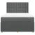 Vidaxl Box spring posteljni z vzmetnico temno siv 140x190 cm blago