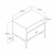 HANAH HOME Noćni stočić Lizbon 529 Walnut Anthracite