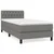 Vidaxl Box spring postelja z vzmetnico temno siva 90x190 cm blago