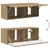 Set TV komoda 2 pcs Umjetnički hrast Konstruirano drvo