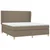 Vidaxl Box spring postelja z vzmetnico taupe 180x200 cm blago