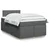 Vidaxl Box spring postelja z vzmetnico temno siva 120x190 cm blago