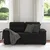 vidaXL Dvosed črne barve 160x81x84 cm blago