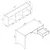Hanah Home radni sto sa policom Ruby Desk + Shelf Set, Moonstone / orah