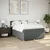 vidaXL Box spring postelja z vzmetnico temno siva 160x200 cm blago