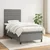 Vidaxl Box spring postelja z vzmetnico temno siva 90x200 cm blago