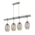 Brilagi - Luster na sajli WOOD GLASS 4xE27/60W/230V borovina/siva/dimljeno braon