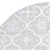 vidaXL Luksuzna podloga za božićno drvce s čarapom bijela 122 cm
