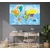 Slika na pluti barviti zemljevid sveta - 90x60 metallic