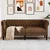 Vidaxl Kavč dvosed Chesterfield rjava tkanina