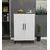Hanah Home višenamenski ormarić 3 Raf 2 Kapak, 65 cm, antracit / beli
