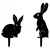Atelier Del Sofa Set dekorativnih figura Rabbits -A 01, 52x35 & 56x24 cm , 2 komada