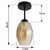 BRILAGI - LED plafonski luster R GLASS 1xE27/60W/230V prečnik 17 cm crna/dimljeno bež