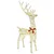 Reindeer vuče saonice Topla bijela 70 x 26 x 129 cm PET