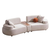 Atelier del Sofa Set nameštaja za dnevnu sobu, 2 komada, Krem
