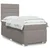 Vidaxl Box spring postelja z vzmetnico taupe 80x200 cm blago