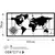 Wallity Zidna dekoracija World Map 9-L, 50 x 101 cm, Crna