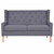 2-dijelni set sofa od tkanine sivi