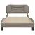 Vidaxl Posteljni okvir brez vzmetnice Hvar taupe 100x200 cm blago