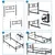Hanah Home Ram za krevet Akin, 90x200 cm,Crni