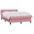 Vidaxl Box spring postelja z vzmetnico roza 140x210 cm žamet
