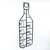Hanah Home dekorativni metalni stalak za vino Vin Hld-3011, crni