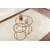 Hanah Home Klub sto-set Aurum, 60x60x43cm, 42x42x39cm, 2 komada, Zlatne boje