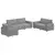 Sofa 3 pcs Svijetlo siva 220 x 80 x 84 cm Platnasta tkanina