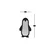 Hanah Home Podno ogledalo Penguin, 90 cm x 150 cm, Crno