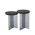 Hanah Home Set klub stolova Serenity 2, 2 komada, Crni