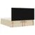 Otomanski krevet s madracem i LED krem 160x200cm tkanine