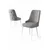 Hanah Home Set stolica Newa, 46x94x46 cm, 2 komada, Sivo-bele