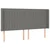 vidaXL Box spring postelja z vzmetnico LED temno siva 160x200 cm blago